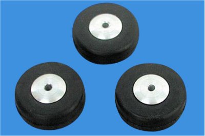 Tail wheels with alum hub