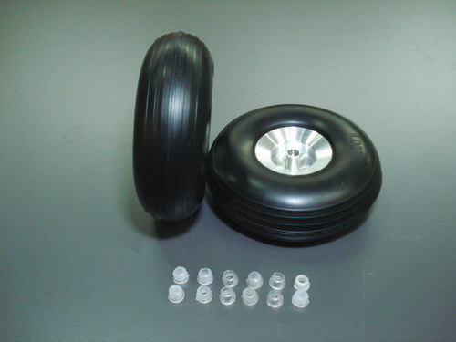 Aluminum hub cover foam rubber wheel 1.75