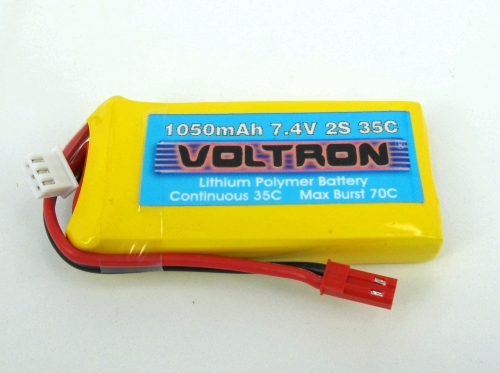 Voltron Li-Polymer Battery 1050mAh/35C 7.4V 2Cells 