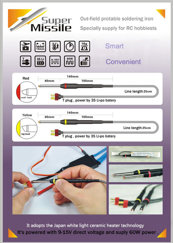 Protable emergency soldering iron 