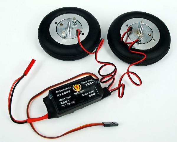  E-Magnetic brake wheel 2x75mm+Controller