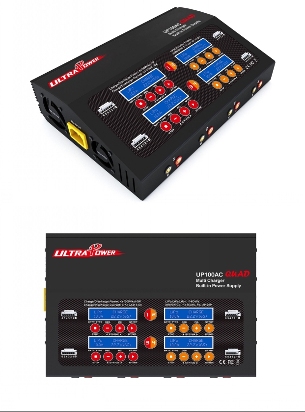 Ultra Power UP100AC Quad Multi Balance Charger 4x100W (AC/DC)