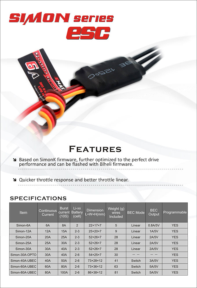 EMAX Simon Series 6A For Multirotor